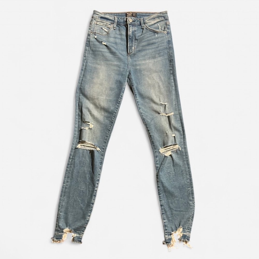 Abercrombie & Fitch Simone High Rise Ankle Jeans Women’s Size 28/6 Light Wash
